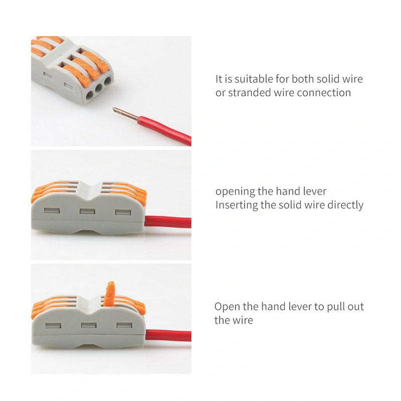 Wago Wire Fast Quick Optical Cable Splicing Cable Electrical Connector